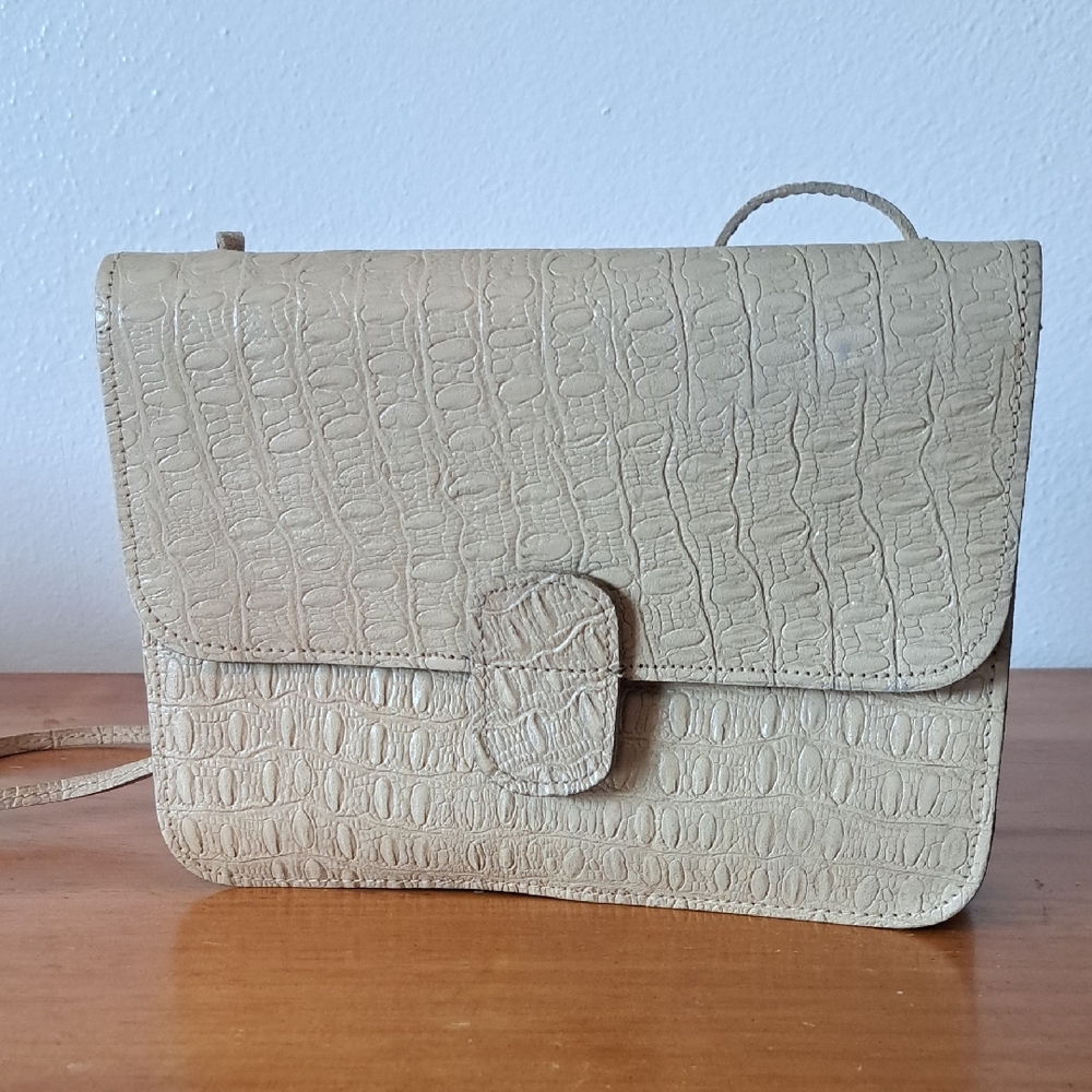 Vintage Mundi Leather Shoulder Bag Tan Purse